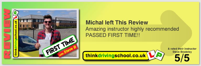 Passed with think driving school in August 2018 and left this 5 star review